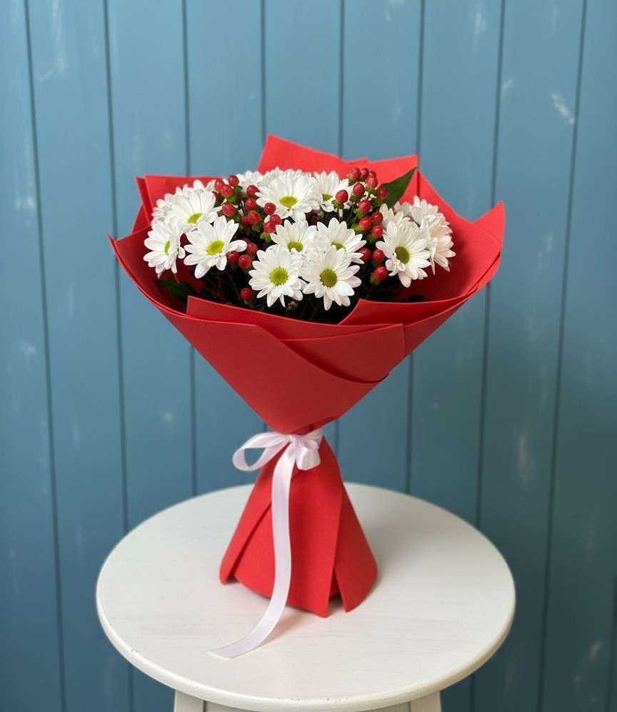 Букет цветов из: Хризантемы в Посёлок санатория «Подмосковье»