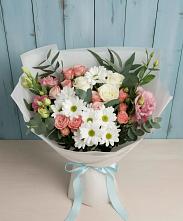 Букет цветов из:  Розы, Лизиантусы и Хризантемы в Посёлок санатория «Подмосковье»