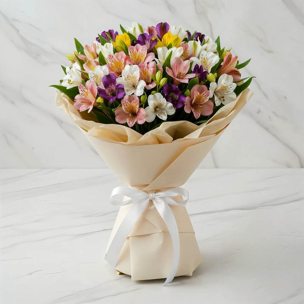 Букет цветов из: Альстромерии в Посёлок санатория «Подмосковье»