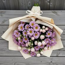 Букет цветов из:  Розы и Хризантемы в Посёлок санатория «Подмосковье»