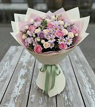 Букет цветов из:  Розы и Хризантемы в Посёлок санатория «Подмосковье»