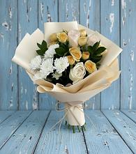 Букет цветов из:  Розы и Хризантемы в Посёлок санатория «Подмосковье»