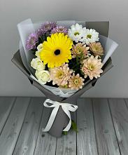 Букет цветов из:  Розы, Герберы и Хризантемы #REPLACE_PRED# Посёлок санатория «Подмосковье»