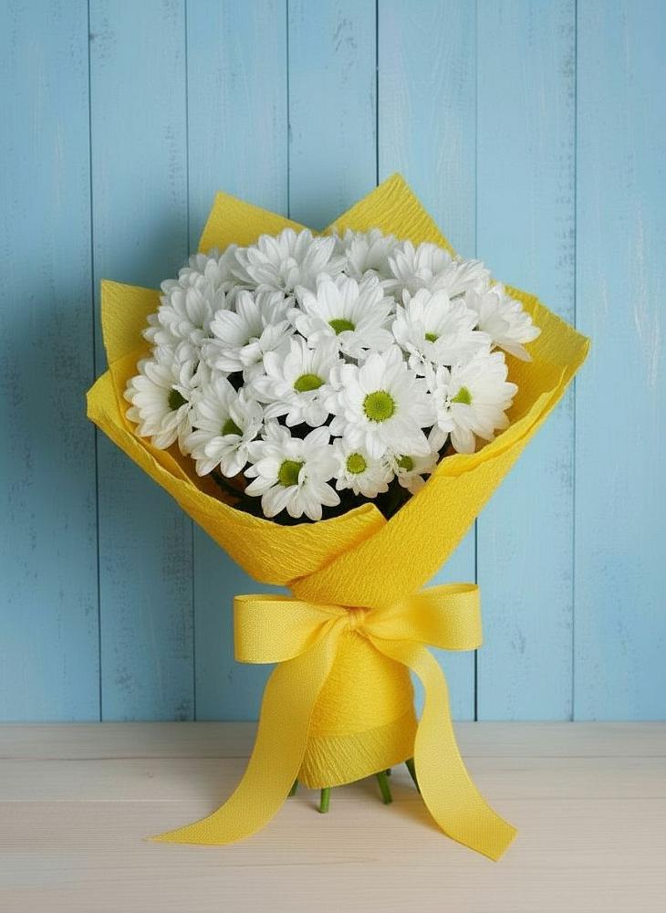 Букет цветов из: Хризантемы в Посёлок санатория «Подмосковье»