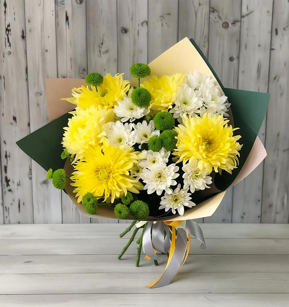 Букет цветов из: Хризантемы в Посёлок санатория «Подмосковье»