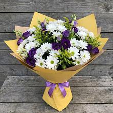 Букет цветов из:  Ирисы, Хризантемы и Ромашки в Посёлок санатория «Подмосковье»