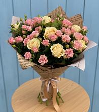 Букет цветов из:  Розы в Посёлок санатория «Подмосковье»
