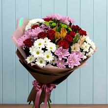 Букет цветов из:  Розы, Хризантемы и Альстромерии #REPLACE_PRED# Посёлок санатория «Подмосковье»