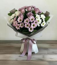 Букет цветов из:  Хризантемы и Розы в Посёлок санатория «Подмосковье»
