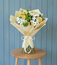 Букет цветов из:  Хризантемы и Розы в Посёлок санатория «Подмосковье»