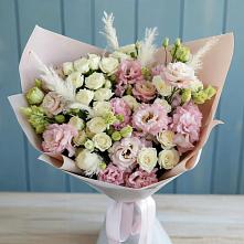 Букет цветов из:  Альстромерии и Розы в Посёлок санатория «Подмосковье»
